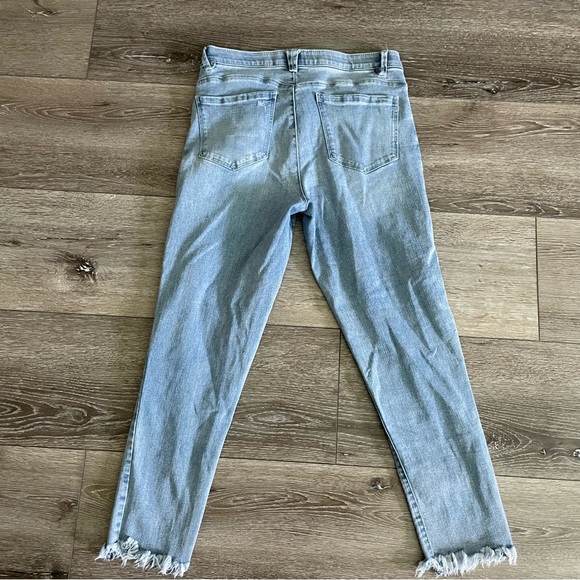 DEMOCRACY Ab Tech High Rise Slim Straight Jeans With Frayed Hem Size 10 - Picture 4 of 9